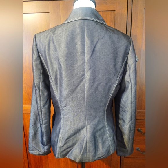 Lena Gabrielle New York Blazer Sz 6  Chambray Blue 💙 - Picture 2 of 6